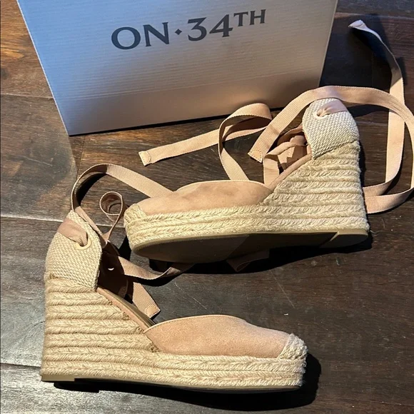 NIB ~ ON THE 34th MELINDA ESPADRILLE WEDGE sz 9.5 - Picture 4 of 8